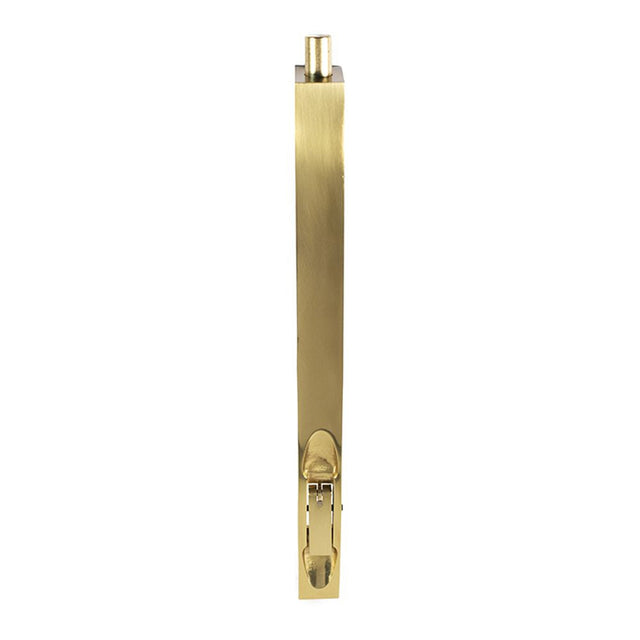This is an image of a Carlisle Brass - Lever Action Flush Bolt 254mm - Polished Brass that is availble to order from T.H Wiggans Architectural Ironmongery in Kendal in Kendal.