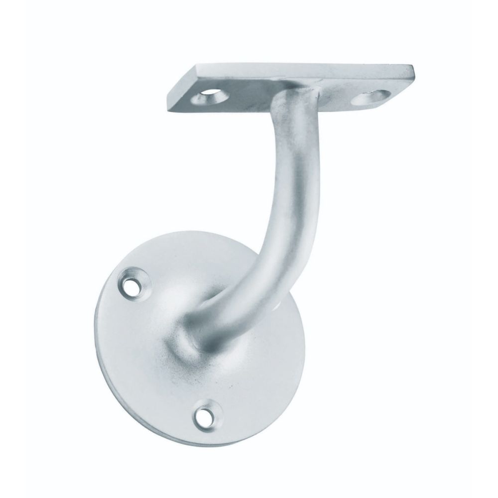This is an image of a Carlisle Brass - Heavyweight Handrail Bracket - Satin Chrome that is availble to order from T.H Wiggans Architectural Ironmongery in Kendal in Kendal.