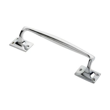 This is an image of Carlisle Brass - Pub Style Pull Handle - Polished Chrome available to order from T.H Wiggans Architectural Ironmongery in Kendal, quick delivery and discounted prices.