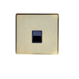 This is an image showing Eurolite Concealed 3mm Telephone Slave - Antique Brass (With Black Trim) ab1slb available to order from T.H. Wiggans Ironmongery in Kendal, quick delivery and discounted prices.