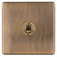 This is an image showing Eurolite 1 Gang 10Amp 2Way Toggle Switch- Antique Brassabt1sw available to order from T.H. Wiggans Ironmongery in Kendal, quick delivery and discounted prices.
