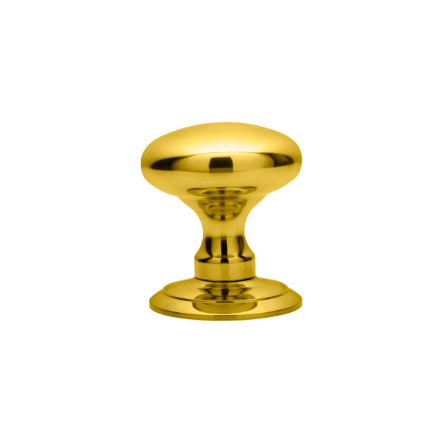 This is an image of Carlisle Brass - Ice Large Mortice Knob - Polished Brass available to order from T.H Wiggans Architectural Ironmongery in Kendal, quick delivery and discounted prices.