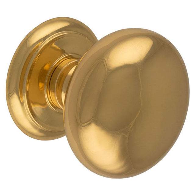 This is an image of Carlisle Brass - Large Centre Door Knob - Polished Brass available to order from T.H Wiggans Architectural Ironmongery in Kendal, quick delivery and discounted prices.
