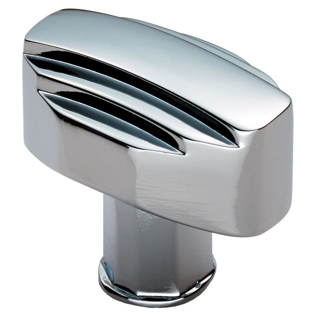 This is an image of a Carlisle Brass - Art Deco Knob - Polished Chrome that is availble to order from T.H Wiggans Architectural Ironmongery in Kendal in Kendal.