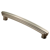 This is an image of a Carlisle Brass - Art Deco Handle - Satin Nickel that is availble to order from T.H Wiggans Architectural Ironmongery in Kendal in Kendal.