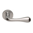 This is an image of Manital - Astro Lever on Round Rose - Satin Chrome available to order from T.H Wiggans Architectural Ironmongery in Kendal, quick delivery and discounted prices.