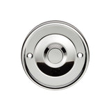 This is an image of Carlisle Brass - Round Bell Push - Polished Chrome available to order from T.H Wiggans Architectural Ironmongery in Kendal, quick delivery and discounted prices.