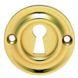 This is an image of Carlisle Brass - Small Escutcheon - Polished Brass available to order from T.H Wiggans Architectural Ironmongery in Kendal, quick delivery and discounted prices.