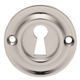 This is an image of Carlisle Brass - Small Escutcheon - Polished Chrome available to order from T.H Wiggans Architectural Ironmongery in Kendal, quick delivery and discounted prices.