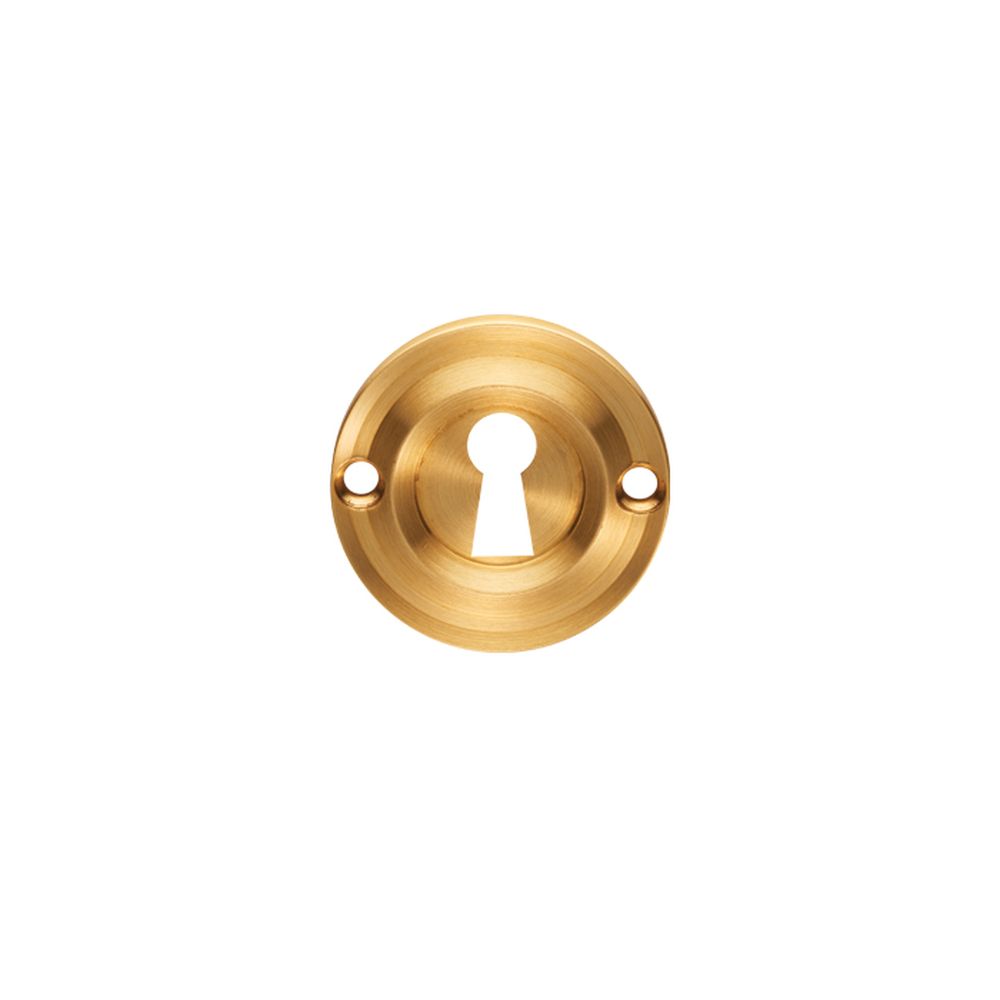 This is an image of Carlisle Brass - Small Escutcheon - Satin Brass available to order from T.H Wiggans Architectural Ironmongery in Kendal, quick delivery and discounted prices.