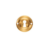 This is an image of Carlisle Brass - Small Escutcheon - Satin Brass available to order from T.H Wiggans Architectural Ironmongery in Kendal, quick delivery and discounted prices.