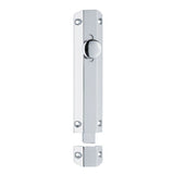 This is an image of a Carlisle Brass - Surface Bolt 102mm - Polished Chrome that is availble to order from T.H Wiggans Architectural Ironmongery in Kendal in Kendal.