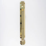 This is an image of a Carlisle Brass - Surface Bolt 255mm - Polished Brass that is availble to order from T.H Wiggans Architectural Ironmongery in Kendal in Kendal.