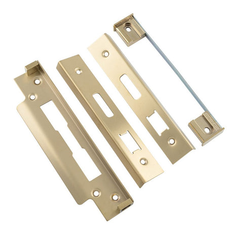 This is an image of a Eurospec - BS Rebate Set (Sash Lock) - PVD that is availble to order from T.H Wiggans Architectural Ironmongery in Kendal.