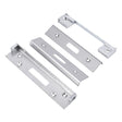 This is an image of a Eurospec - BS Rebate Set (DeadLock) - Satin Stainless Steel that is availble to order from T.H Wiggans Architectural Ironmongery in Kendal.