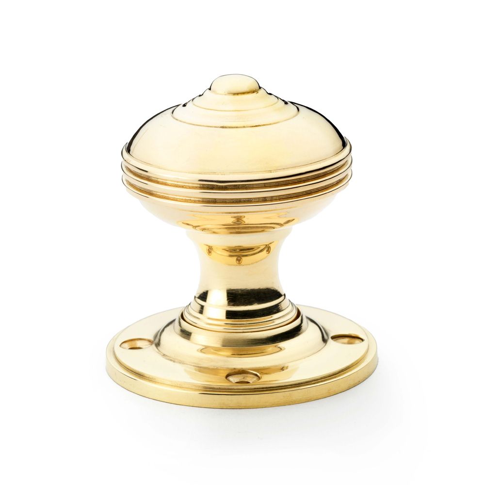 This is an image showing Alexander & Wilks Romeo Mortice Knob - Unlacquered Brass aw304-50-ub available to order from T.H Wiggans Ironmongery in Kendal, quick delivery and discounted prices.