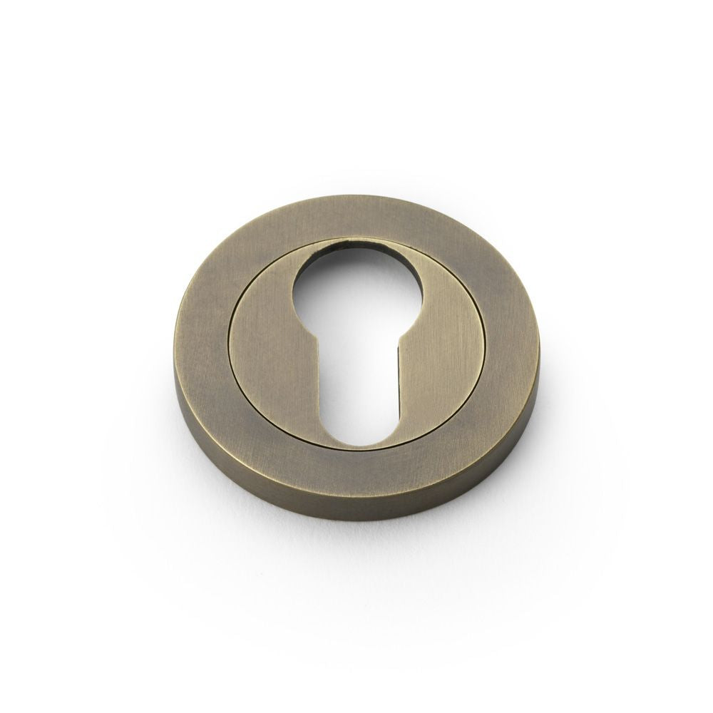 This is an image showing Alexander & Wilks Concealed Fix Escutcheon Euro Profile - Italian Brass aw390ib available to order from T.H Wiggans Ironmongery in Kendal, quick delivery and discounted prices.