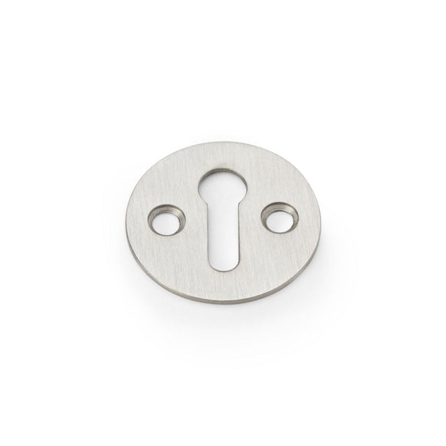 This is an image showing Alexander & Wilks Victorian Standard Profile Escutcheon - Satin Nickel aw399sn available to order from T.H Wiggans Ironmongery in Kendal, quick delivery and discounted prices.