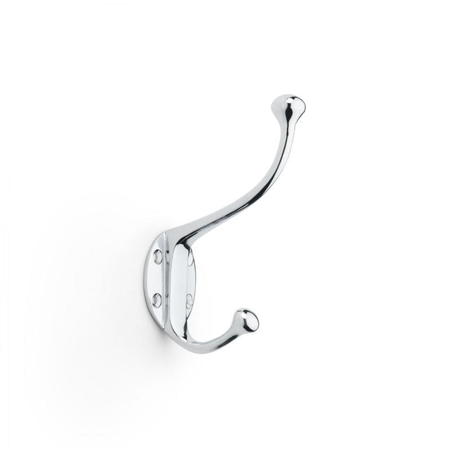 This is an image showing Alexander & Wilks Traditional Hat and Coat Hook - Polished Chrome aw772pc available to order from T.H Wiggans Ironmongery in Kendal, quick delivery and discounted prices.