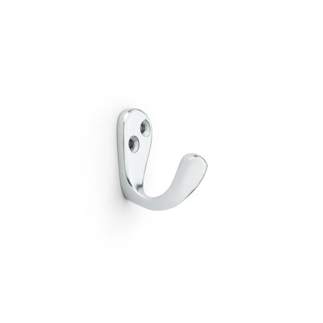 This is an image showing Alexander & Wilks Victorian Single Robe Hook - Satin Chrome aw774sc available to order from T.H Wiggans Ironmongery in Kendal, quick delivery and discounted prices.
