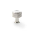 This is an image showing Alexander & Wilks Lucia Knurled Cupboard Knob - Polished Nickel - 29mm aw807k-29-pn available to order from T.H Wiggans Ironmongery in Kendal, quick delivery and discounted prices.