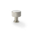 This is an image showing Alexander & Wilks Lucia Knurled Cupboard Knob - Satin Nickel - 29mm aw807k-29-sn available to order from T.H Wiggans Ironmongery in Kendal, quick delivery and discounted prices.