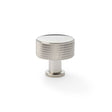 This is an image showing Alexander & Wilks Lucia Knurled Cupboard Knob - Polished Nickel - 35mm aw807k-35-pn available to order from T.H Wiggans Ironmongery in Kendal, quick delivery and discounted prices.