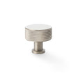 This is an image showing Alexander & Wilks Lucia Knurled Cupboard Knob - Satin Nickel - 35mm aw807k-35-sn available to order from T.H Wiggans Ironmongery in Kendal, quick delivery and discounted prices.