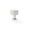 This is an image showing Alexander & Wilks Lucia Reeded Cupboard Knob - Polished Nickel- 29mm aw807r-29-pn available to order from T.H Wiggans Ironmongery in Kendal, quick delivery and discounted prices.