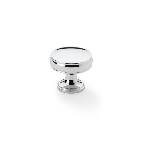 This is an image showing Alexander & Wilks Lynd Cupboard Knob - Polished Chrome - 32mm aw808-32-pc available to order from T.H Wiggans Ironmongery in Kendal, quick delivery and discounted prices.