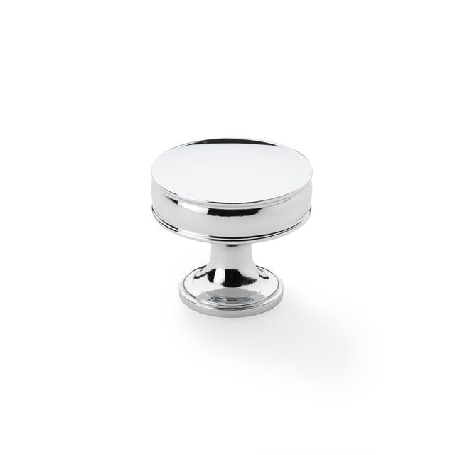 This is an image showing Alexander & Wilks Lynd Cupboard Knob - Polished Chrome - 38mm aw808-38-pc available to order from T.H Wiggans Ironmongery in Kendal, quick delivery and discounted prices.