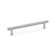 This is an image showing Alexander & Wilks Crispin Knurled T-bar Cupboard Pull Handle - Satin Chrome - Centres 160mm aw809-160-sc available to order from T.H Wiggans Ironmongery in Kendal, quick delivery and discounted prices.