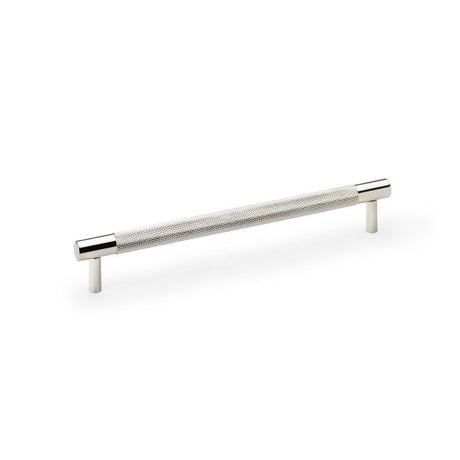 This is an image showing Alexander & Wilks Brunel Knurled T-Bar Cupboard Handle - Polished Nickel - Centres 192mm aw810-192-pn available to order from T.H Wiggans Ironmongery in Kendal, quick delivery and discounted prices.