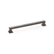 This is an image showing Alexander & Wilks Jesper Square Cabinet Pull Handle - Dark Bronze PVD - Centres 224mm aw813-224-dbzpvd available to order from T.H Wiggans Ironmongery in Kendal, quick delivery and discounted prices.