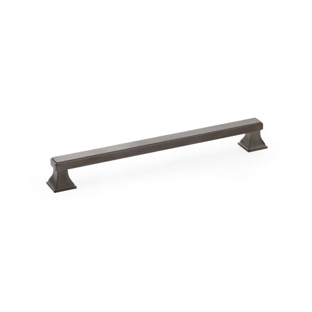 This is an image showing Alexander & Wilks Jesper Square Cabinet Pull Handle - Dark Bronze PVD - Centres 224mm aw813-224-dbzpvd available to order from T.H Wiggans Ironmongery in Kendal, quick delivery and discounted prices.