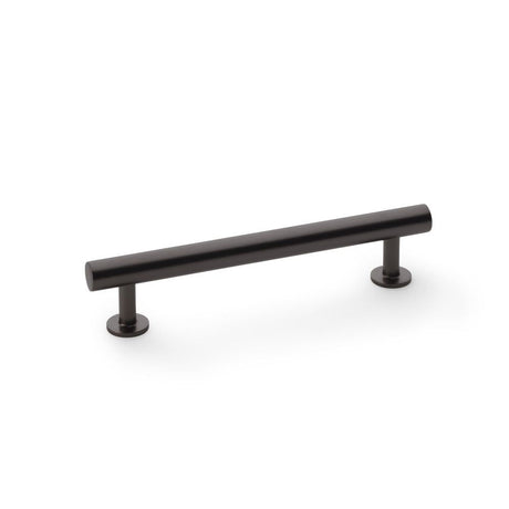 This is an image showing Alexander & Wilks Round T-Bar Cabinet Pull Handle - Dark Bronze - Centres 128mm aw814-128-dbz available to order from T.H Wiggans Ironmongery in Kendal, quick delivery and discounted prices.