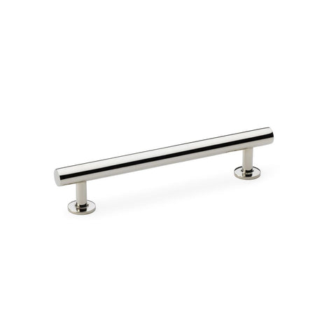 This is an image showing Alexander & Wilks Round T-Bar Cabinet Pull Handle - Polished Nickel - Centres 128mm aw814-128-pn available to order from T.H Wiggans Ironmongery in Kendal, quick delivery and discounted prices.