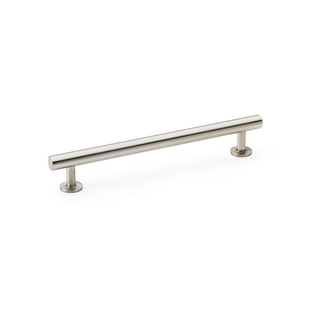 This is an image showing Alexander & Wilks Round T-Bar Cabinet Pull Handle - Satin Nickel - Centres 160mm aw814-160-sn available to order from T.H Wiggans Ironmongery in Kendal, quick delivery and discounted prices.