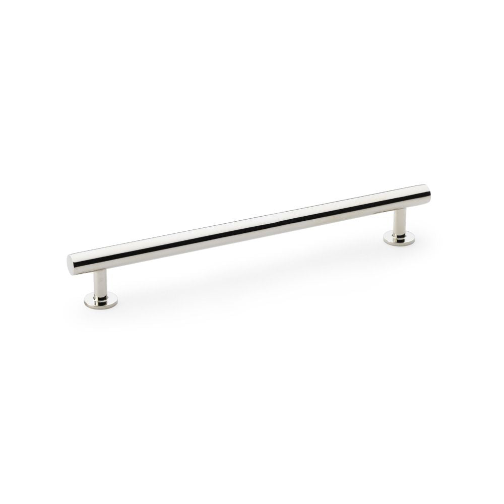 This is an image showing Alexander & Wilks Round T-Bar Cabinet Pull Handle - Polished Nickel - Centres 192mm aw814-192-pn available to order from T.H Wiggans Ironmongery in Kendal, quick delivery and discounted prices.