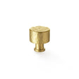 This is an image showing Alexander & Wilks Leila Hammered Cupboard Knob - Satin Brass - 30mm aw816-30-sb available to order from T.H Wiggans Ironmongery in Kendal, quick delivery and discounted prices.