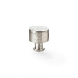 This is an image showing Alexander & Wilks Leila Hammered Cupboard Knob - Satin Nickel - 30mm aw816-30-sn available to order from T.H Wiggans Ironmongery in Kendal, quick delivery and discounted prices.