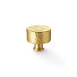 This is an image showing Alexander & Wilks Leila Hammered Cupboard Knob - Satin Brass - 35mm aw816-35-sb available to order from T.H Wiggans Ironmongery in Kendal, quick delivery and discounted prices.