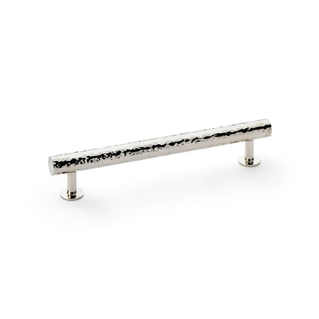 This is an image showing Alexander & Wilks Leila Hammered Cabinet Pull - Polished Nickel aw817-160-pn available to order from T.H Wiggans Ironmongery in Kendal, quick delivery and discounted prices.