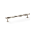 This is an image showing Alexander & Wilks Leila Hammered Cabinet Pull - Satin Nickel aw817-160-sn available to order from T.H Wiggans Ironmongery in Kendal, quick delivery and discounted prices.