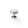 This is an image showing Alexander & Wilks Lynd Hammered Cupboard Knob - Polished Chrome - 32mm aw818-32-pc available to order from T.H Wiggans Ironmongery in Kendal, quick delivery and discounted prices.