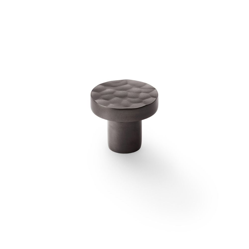 This is an image showing Alexander & Wilks Hanover Hammered Cupboard Knob - Dark Bronze - 30mm aw820-30-dbz available to order from T.H Wiggans Ironmongery in Kendal, quick delivery and discounted prices.