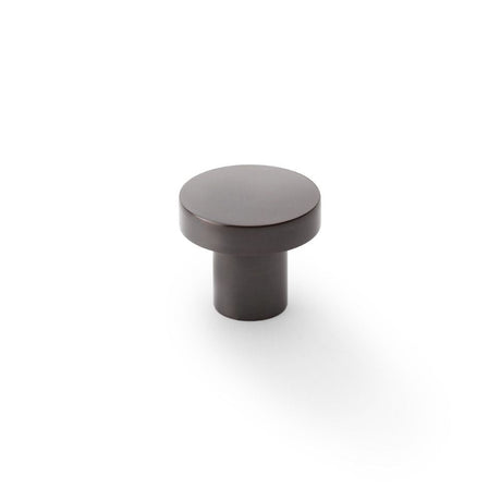 This is an image showing Alexander & Wilks Hanover Plain Cupboard Knob - Dark Bronze - Knob 30mm aw821-30-dbz available to order from T.H Wiggans Ironmongery in Kendal, quick delivery and discounted prices.