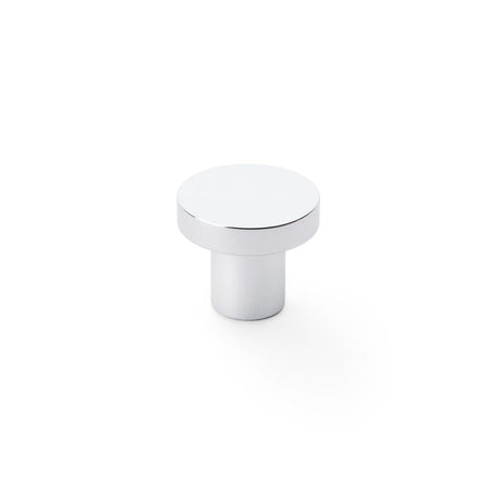 This is an image showing Alexander & Wilks Hanover Plain Cupboard Knob - Polished Chrome - Knob 30mm aw821-30-pc available to order from T.H Wiggans Ironmongery in Kendal, quick delivery and discounted prices.