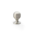 This is an image showing Alexander & Wilks Caesar Cupboard Knob on Round Rose - Satin Nickel - 25mm aw832-25-sn available to order from T.H Wiggans Ironmongery in Kendal, quick delivery and discounted prices.