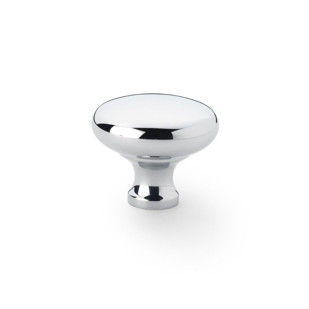 This is an image showing Alexander & Wilks Wade Round Cupboard Knob - Polished Chrome - 38mm aw836-38-pc available to order from T.H Wiggans Ironmongery in Kendal, quick delivery and discounted prices.